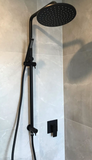 ROUND RAIN SHOWER COLUMN - MATTE BLACK - Bathroom Clearance