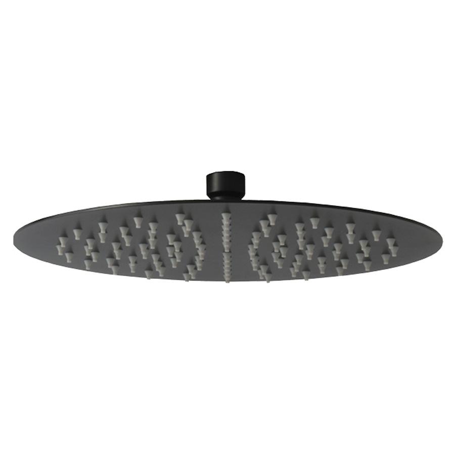 ROUND RAIN HEAD - MATTE BLACK FINISH 300MM - Bathroom Clearance