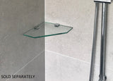 SQUARE 1000 x 1000 FRAMELESS BLACK SHOWER 10mm GLASS ONLY