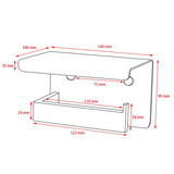 FLAT PLATE TOILET ROLL HOLDER - MATTE BLACK - Bathroom Clearance