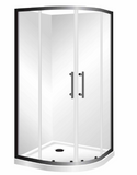 TONDO 1000 x 1000 BLACK FRAME SHOWER, CENTRE WASTE
