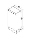 PLYWOOD 400mm YOLO FREESTANDING CABINET - WHITE GLOSS