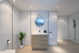 PLYWOOD 900 LIGHT OAK FLOORSTANDING VANITY WITH CERAMIC TOP - Bathroom Clearance