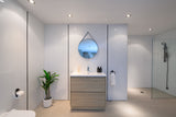PLYWOOD 600 LIGHT OAK VANITY WITH CERAMIC TOP - Bathroom Clearance