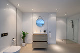 PLYWOOD 600 LIGHT OAK VANITY WITH CERAMIC TOP - Bathroom Clearance