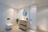 PLYWOOD 600 LIGHT OAK VANITY WITH CERAMIC TOP - Bathroom Clearance