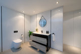 PLYWOOD 1200 FLOOR STANDING VANITY DOUBLE BLACK LIGHT OAK BASE ONLY - Bathroom Clearance
