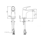 ELEMENTI BASIN MIXER - ALL PRESSURES - Bathroom Clearance