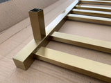 7 BARS 600mm HEATED TOWEL RAIL BRUSHED GOLD