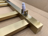 7 BARS 600mm HEATED TOWEL RAIL BRUSHED GOLD