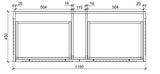 HAMPTON PLYWOOD 1500 WALL-HUNG VANITY WITH DOUBLE CERAMIC TOP