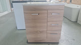 PLYWOOD 750 VANITY FLOOR STANDING LIGHT OAK VANITY WITH CERAMIC TOP