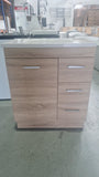 PLYWOOD 750 VANITY FLOOR STANDING LIGHT OAK VANITY WITH CERAMIC TOP