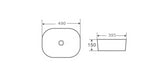 KOHI SQUARE BASIN 490x395 MM