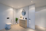 PLYWOOD LIGHT OAK SLIM VANITY 750x360 WITH CERAMIC TOP - Bathroom Clearance