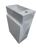 PLYWOOD 400mm PICCOLO WALLHUNG CABINET - WHITE