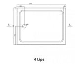 Alcove 1200 x 900 Sliding Chrome Shower Center Waste