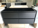 PLY NELSON 1500 DARKOAK WALL HUNG DOUBLE BASE ONLY