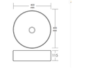 MATTE WHITE BASIN 400MM