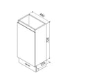 PLYWOOD 400mm YOLO FREE STANDING CABINET - DARK OAK