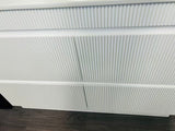PLYWOOD 1200 MATTE WHITE FLUTED VANITY WITH WHITE GLOSS CERAMIC TOP