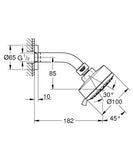 NEW TEMPESTA COSMO 100 SHOWER ROSE, 4 FUNCTIONS, CHROME