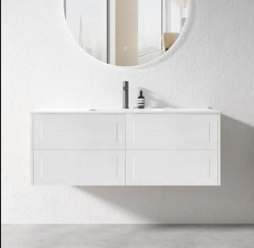 HAMPTON PLYWOOD 1200 WALL-HUNG VANITY WITH SINGLE CERAMIC TOP