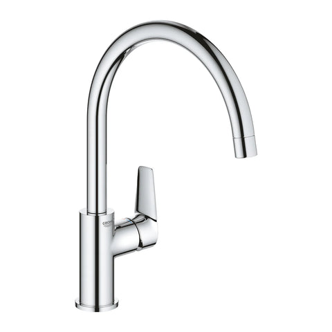 BAUEDGE NEW GOOSENECK KITCHEN MIXER CHROME