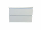 PLYWOOD 900 MATTE WHITE FLUTED VANITY WALLHUNG WITH CERAMIC TOP