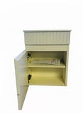 PLYWOOD 400mm MAYA FLUTED WALLHUNG CABINET - WHITE