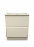 PLYWOOD 900 MATTE WHITE FLUTED VANITY WITH MATTE WHITE CERAMIC TOP
