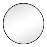 600MM ROUND MIRROR WITH METAL BLACK FRAME