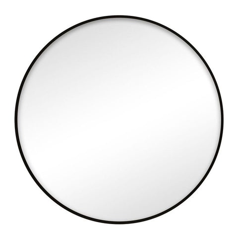 600MM ROUND MIRROR WITH METAL BLACK FRAME