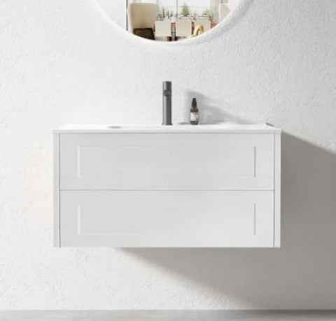 HAMPTON PLYWOOD 750 WALL-HUNG VANITY WITH CERAMIC TOP