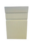 PLYWOOD 400mm MAYA FLUTED WALLHUNG CABINET - WHITE