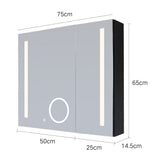 MIRROR LED CABINET 750MM WIDE