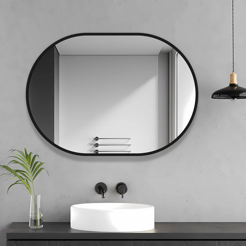 FRAMED OVAL MIRROR 700mm x 500