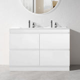 PLYWOOD 1500 FLOOR STANDING VANITY (DOUBLE BASIN) - WHITE