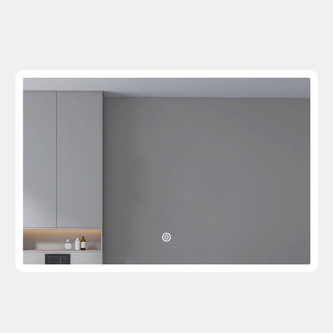 LED mirror rectangle 1200MM x 800MM with Rim and Demister Touch Switch 3 Colours