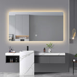 LED mirror rectangle 1500MM x 800MM Backlit with Demister Touch Switch 3 Colours