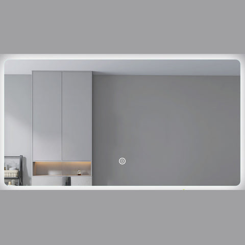 LED mirror rectangle 1500MM x 800MM Backlit with Demister Touch Switch 3 Colours