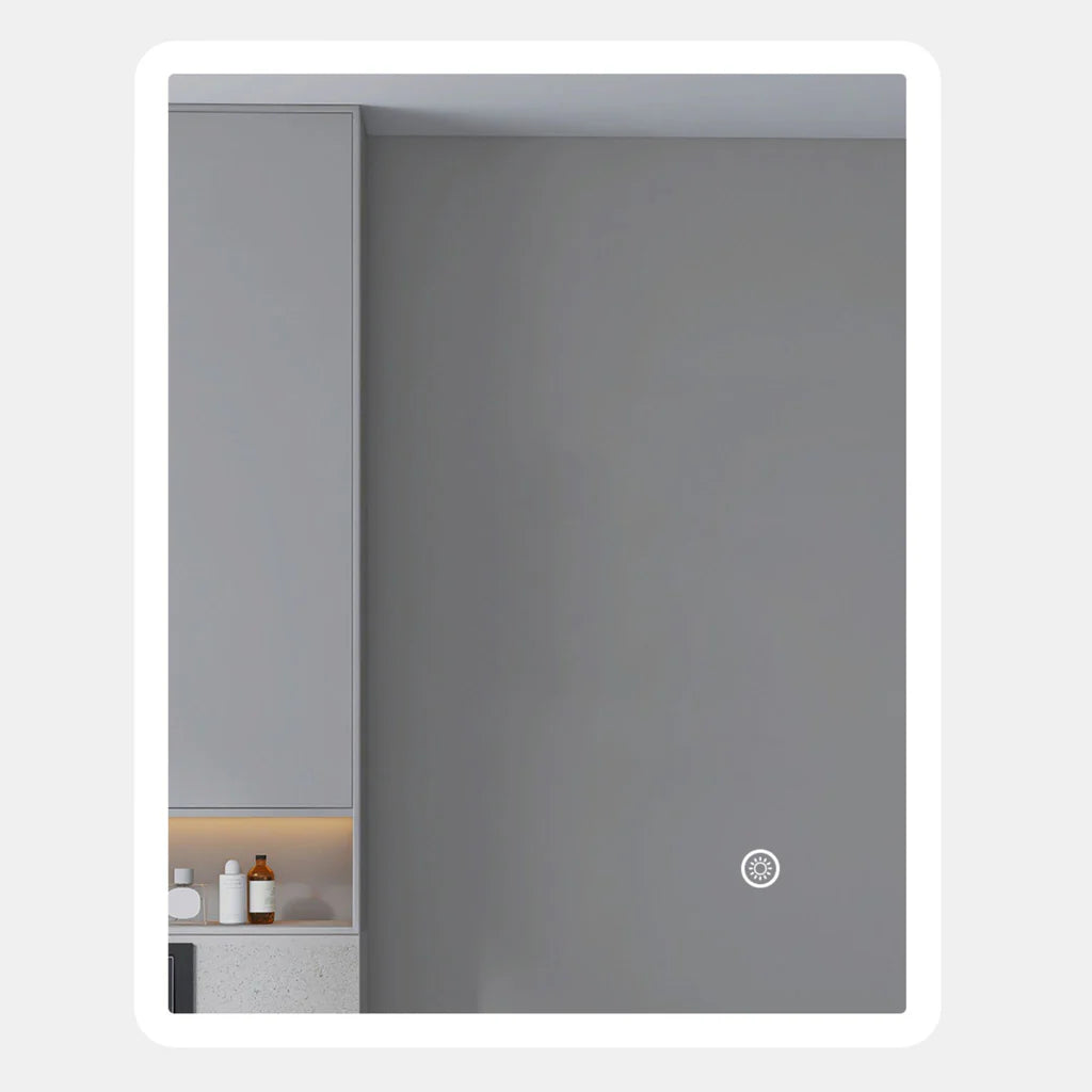 LED mirror rectangle 900MM x 750MM with Rim and Demister Touch Switch 3 Colours