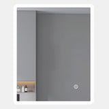 LED mirror rectangle 600MM x 750MM with Rim and Demister Touch Switch 3 Colours
