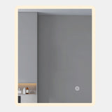 LED mirror rectangle 600MM x 750MM with Rim and Demister Touch Switch 3 Colours