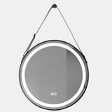 LED mirror round 600MM with Rim and Strap Framed and Demister Touch Switch 3 Colours Lighting