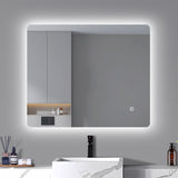 LED mirror rectangle 750MMX900MM Backlit with Demister Touch Switch 3 Colours