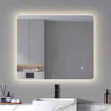 LED mirror rectangle 750MMX900MM Backlit with Demister Touch Switch 3 Colours