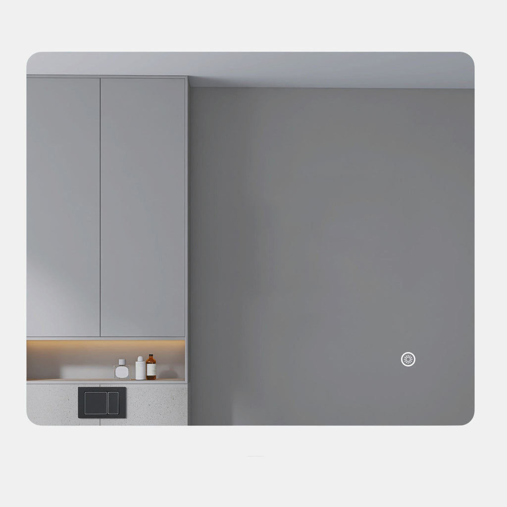 LED mirror rectangle 750MMX900MM Backlit with Demister Touch Switch 3 Colours