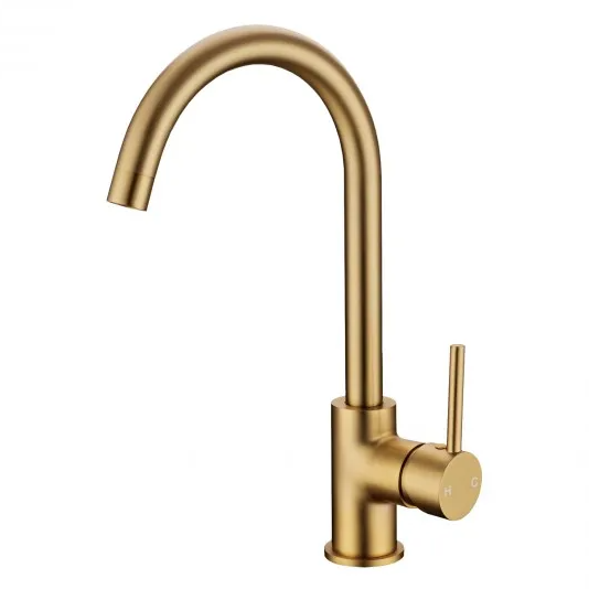 CECINA GOOSENECK KITCHEN MIXER - Brushed Gold