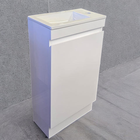 WHITE FLOORSTANDING VANITY 450MM